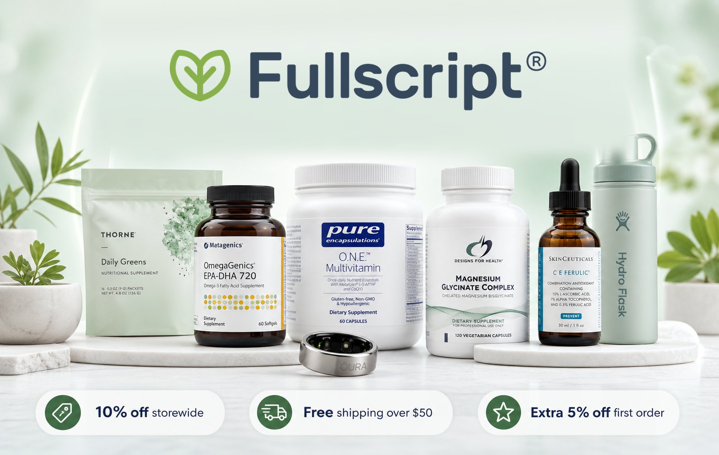 Fullscript professional-grade supplements and wellness products partnered with Clinical Flow MD